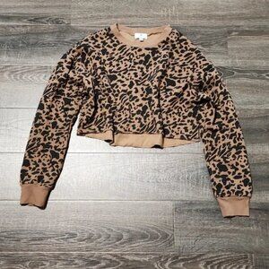 🌷 Socialite leopard print Cropped Sweatshirt 🌷